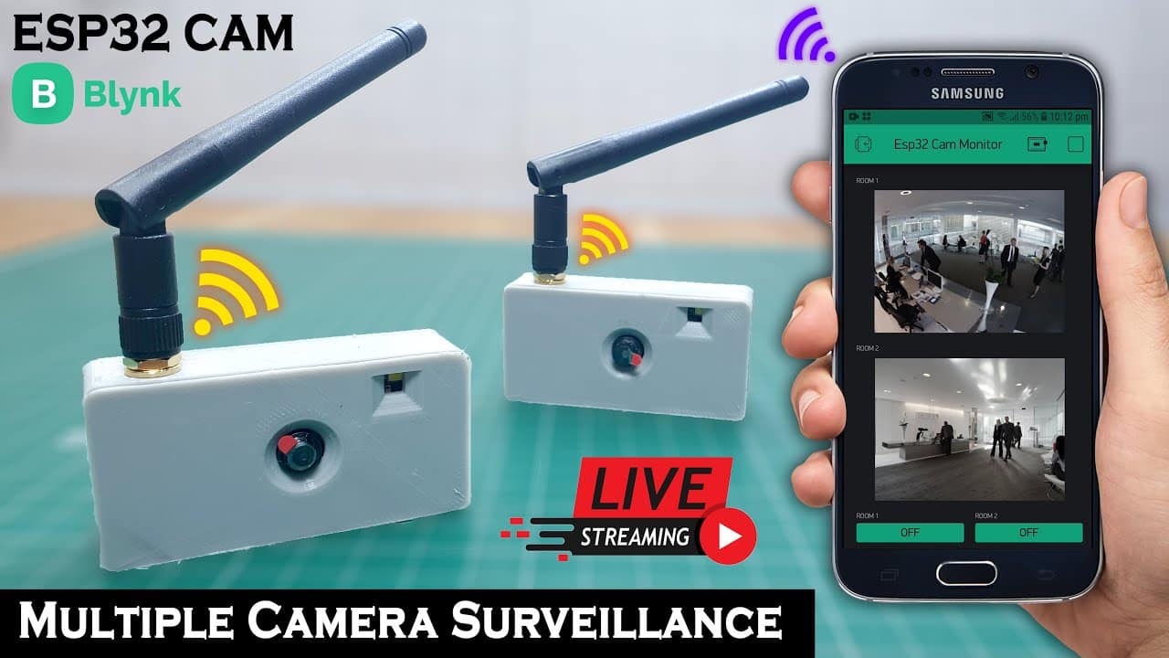ESP32 CAM Blynk Multiple Camera Surveillance - Spy Visions